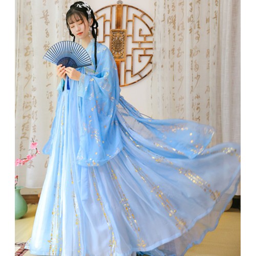 women's girls Chinese ancient hanfu fairy cosplay dress photos studio princess empress photos dresses